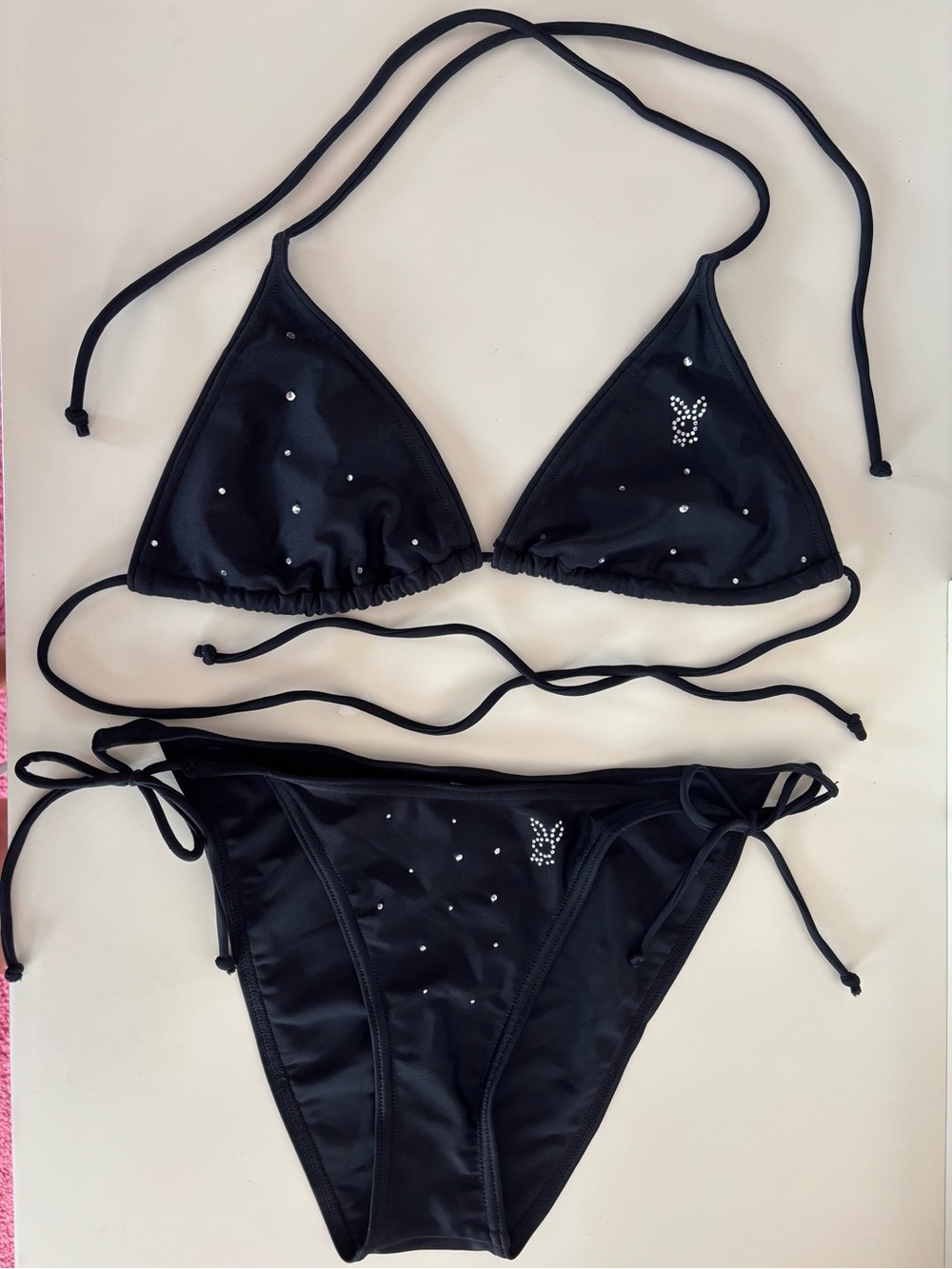 Playboy Bunny Black Bikini Set Like New